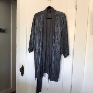 Victoria’s Secret silver shimmer robe.